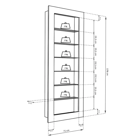 Vitrine Como, eiche/honigtrüffel - 4